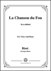 La Chanson du Fou in a minor Vocal Solo & Collections sheet music cover